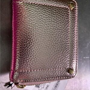 INC International Concepts Pink Metallic Key & Card Holder